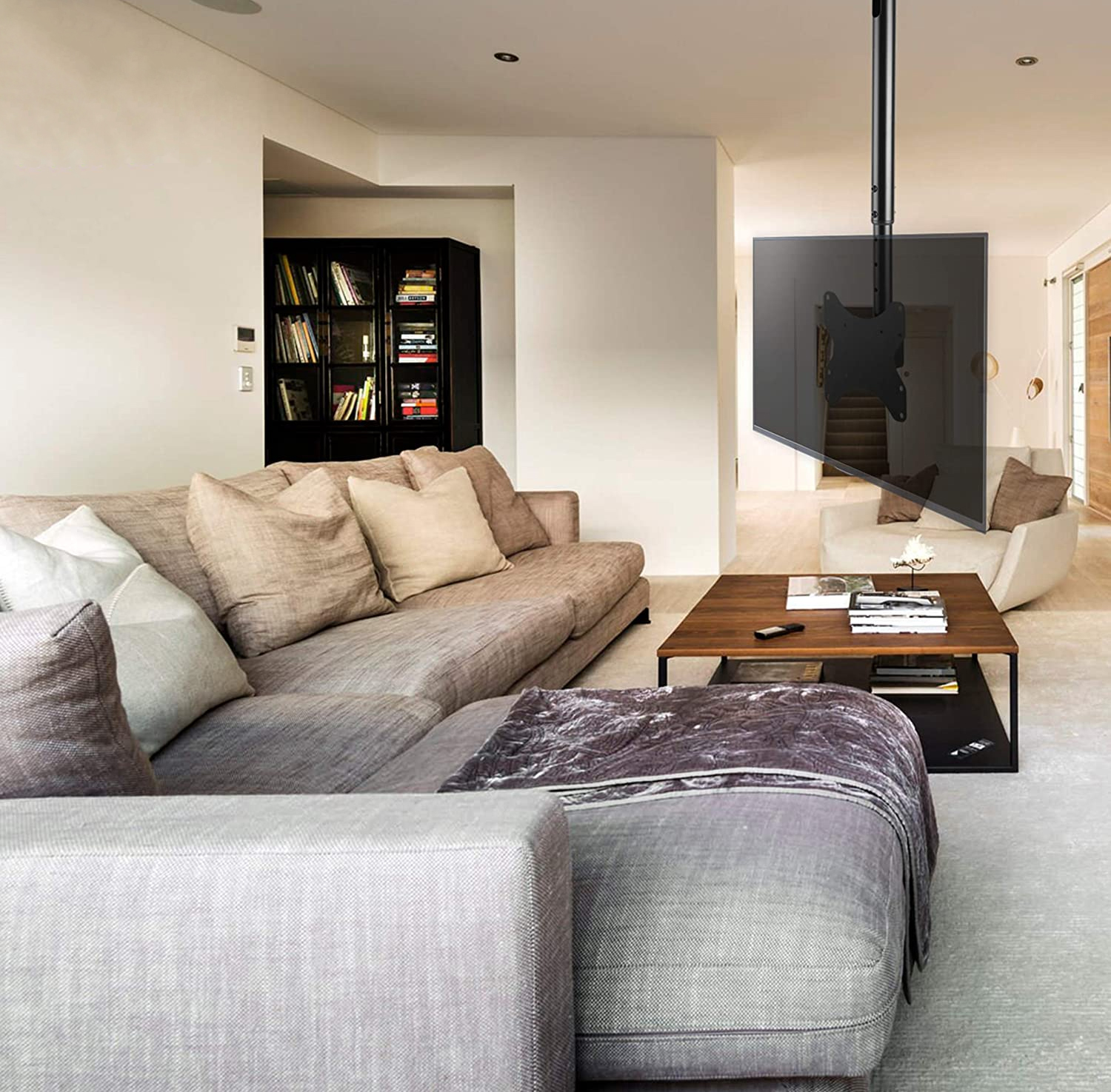 Staffa telescopica per installazione TV LED/LCD a soffitto - immagine 7