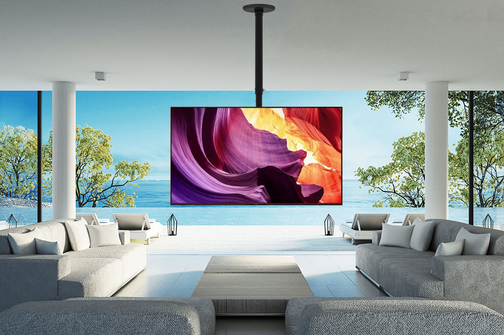 Staffa telescopica per installazione TV LED/LCD a soffitto - immagine 4