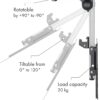 Staffa TV da Soffitto Dritto e Inclinato per TV LED/LCD 17''-37'' Nero - immagine 8