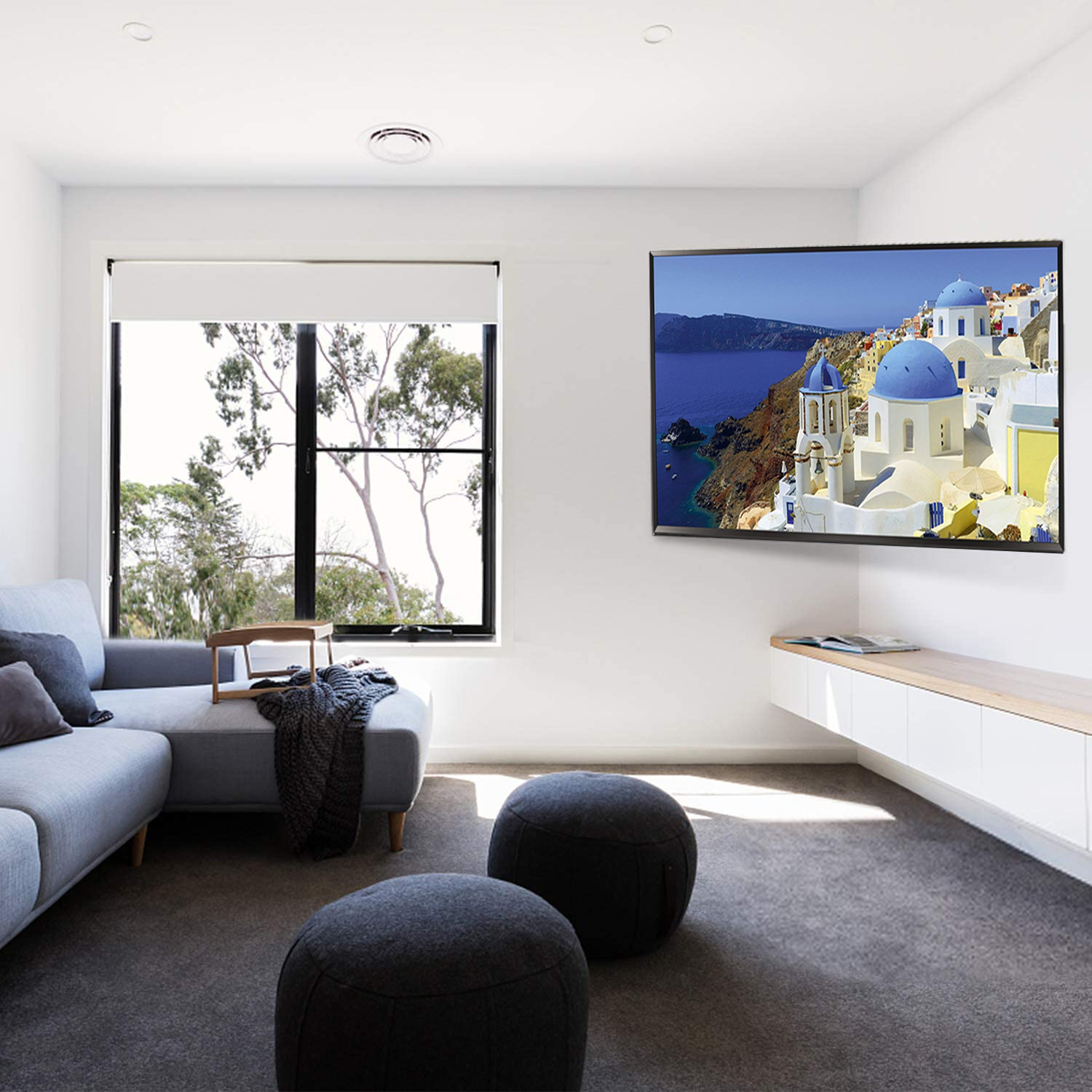 Staffa Universale Full-Motion per Fissaggio a Parete ad Angolo TV 32-70'' - immagine 3