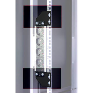 Staffe per Montaggio Verticale su Montanti Rack Nero