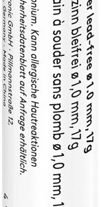 Stagno in Rotolo per Saldatura diam. 1.0 mm, 17gr