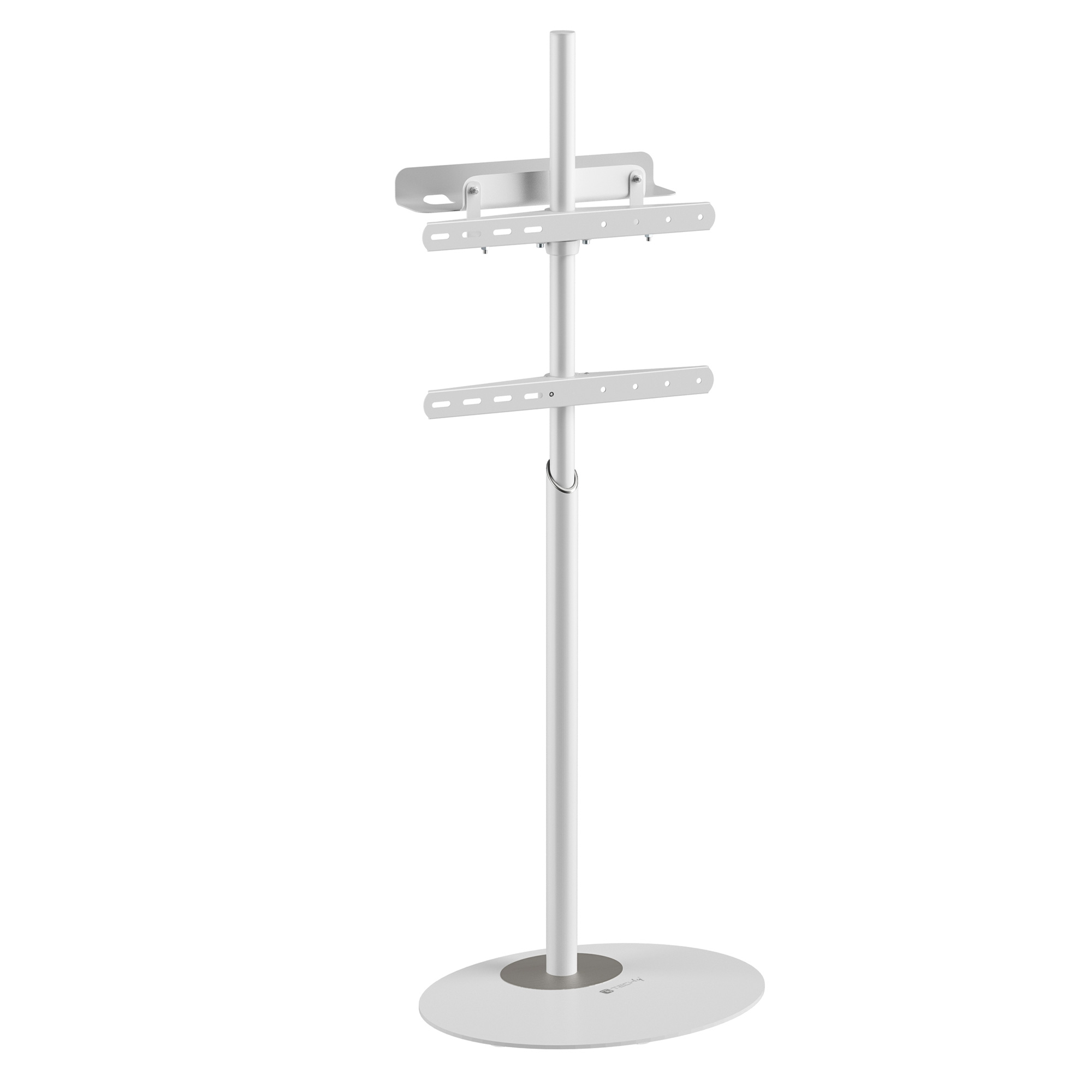 Stand da Pavimento TV/LED LCD 32''-65'' con Base Ovale Bianco - immagine 5
