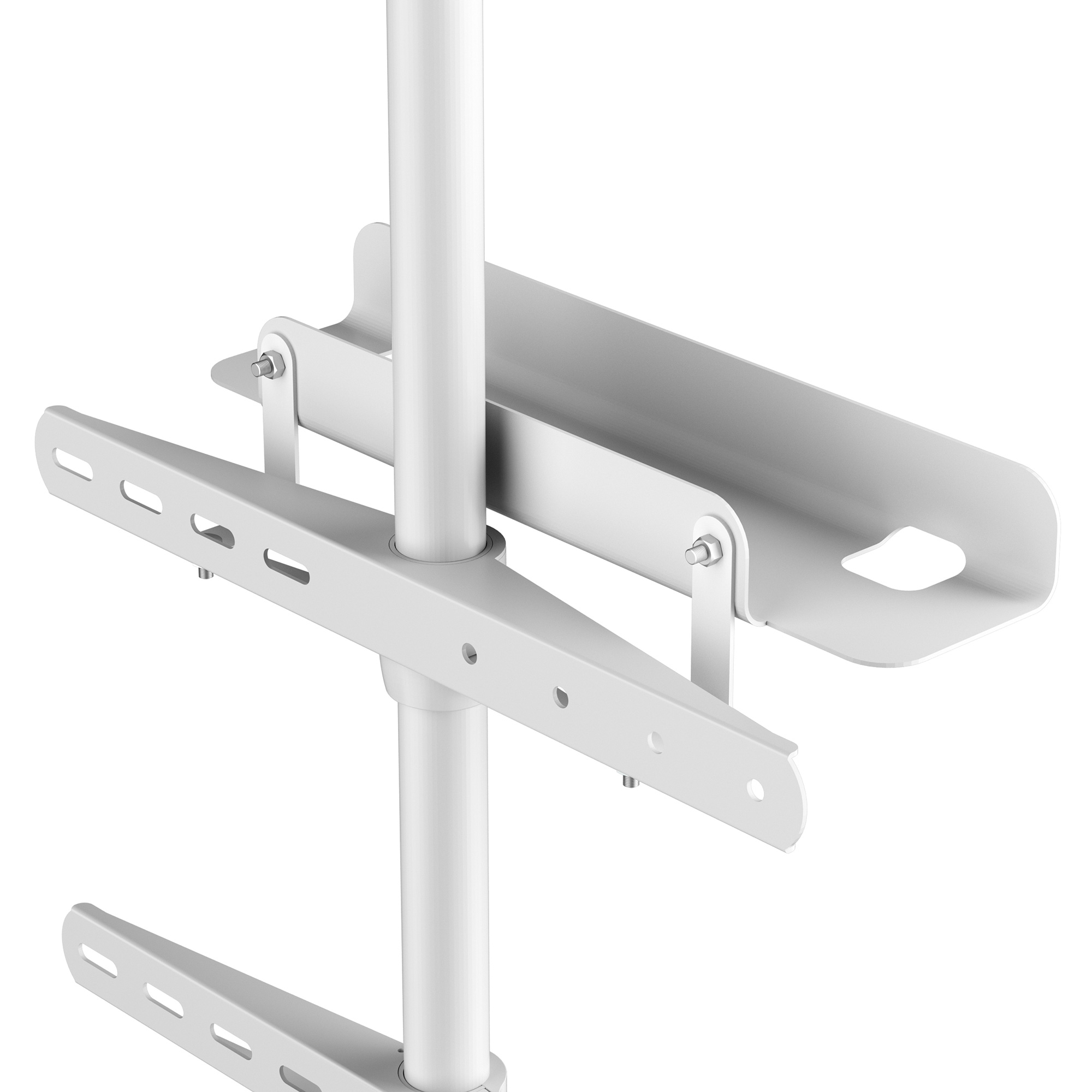 Stand da Pavimento TV/LED LCD 32''-65'' con Base Ovale Bianco - immagine 6