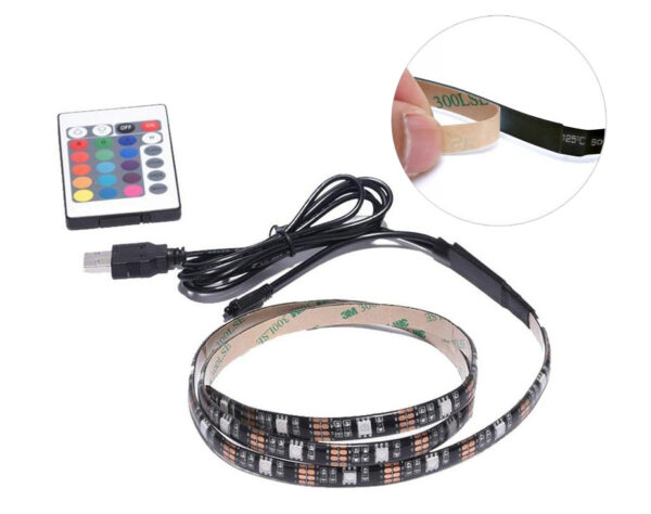 Striscia 30 LED RGB USB 2m per Retro-illuminazione TV - immagine 6