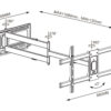 Supporto a Muro Extra Long Full Motion per TV 42-80'' - immagine 3