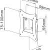 Supporto a Muro Inclinabile per TV 13-30'' nero - immagine 4