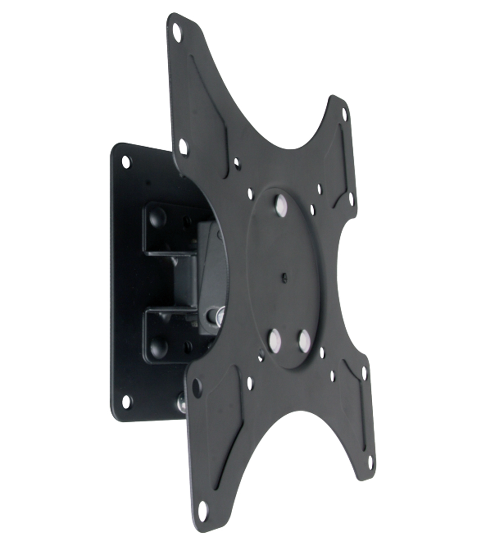 Supporto a muro per TV LED LCD 19 - 37'' inclinabile 1 snodo Nero