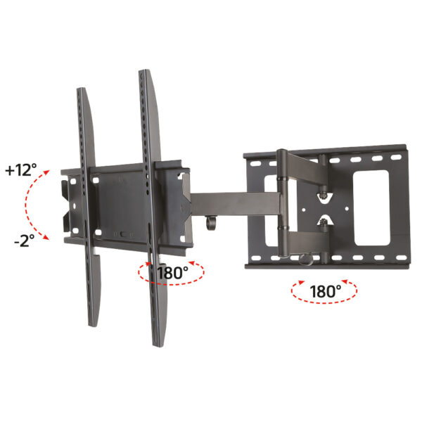 Supporto a Muro per TV LED LCD 23-55'' Estensibile Slim Full-Motion - immagine 3