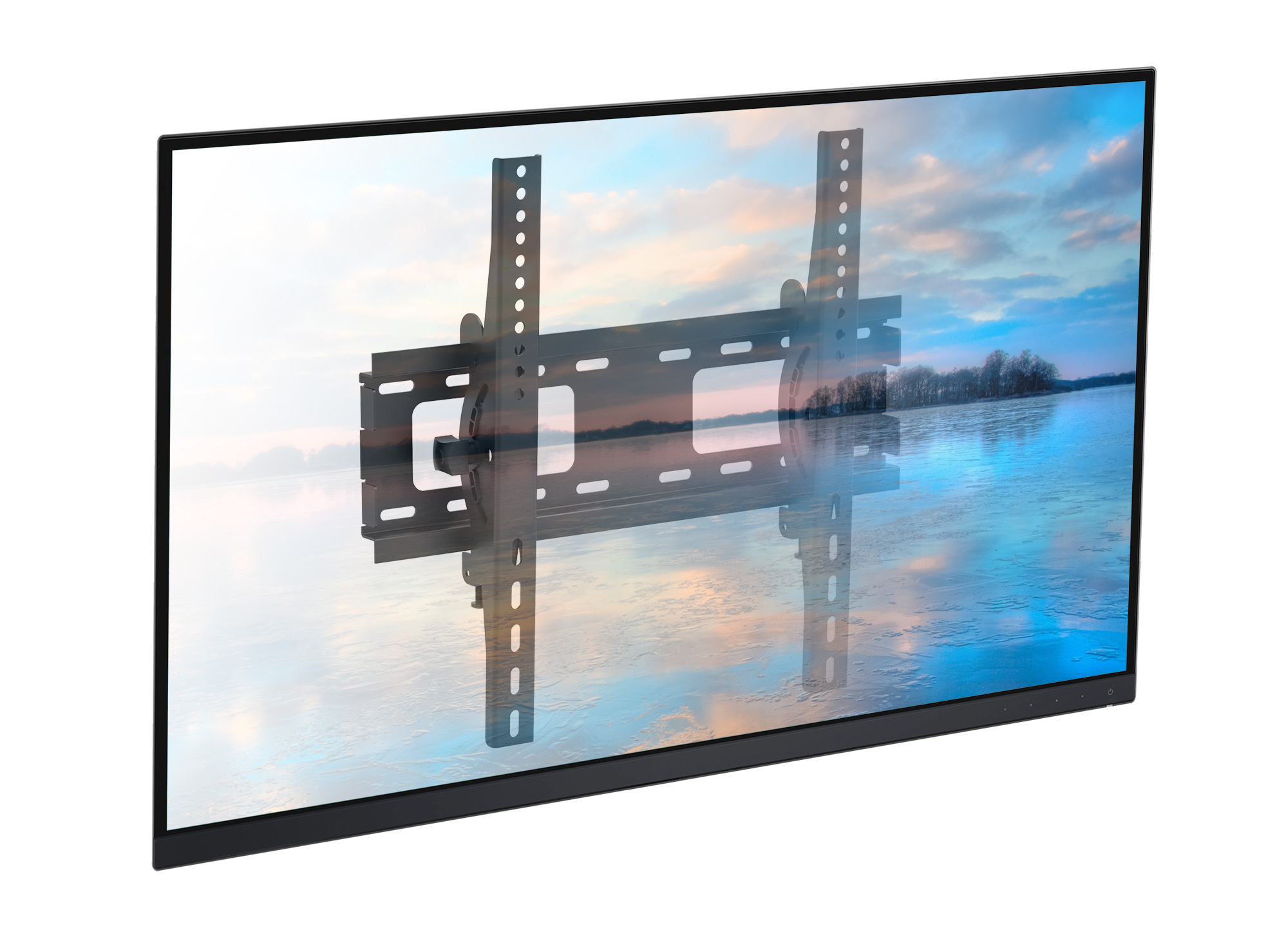 Supporto a Muro per TV LED LCD 23-55'' Inclinabile Nero - immagine 3