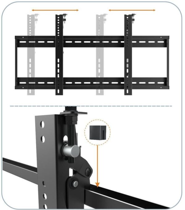 Supporto a muro per TV LED LCD 45-70'' per applicazioni videowall - immagine 5