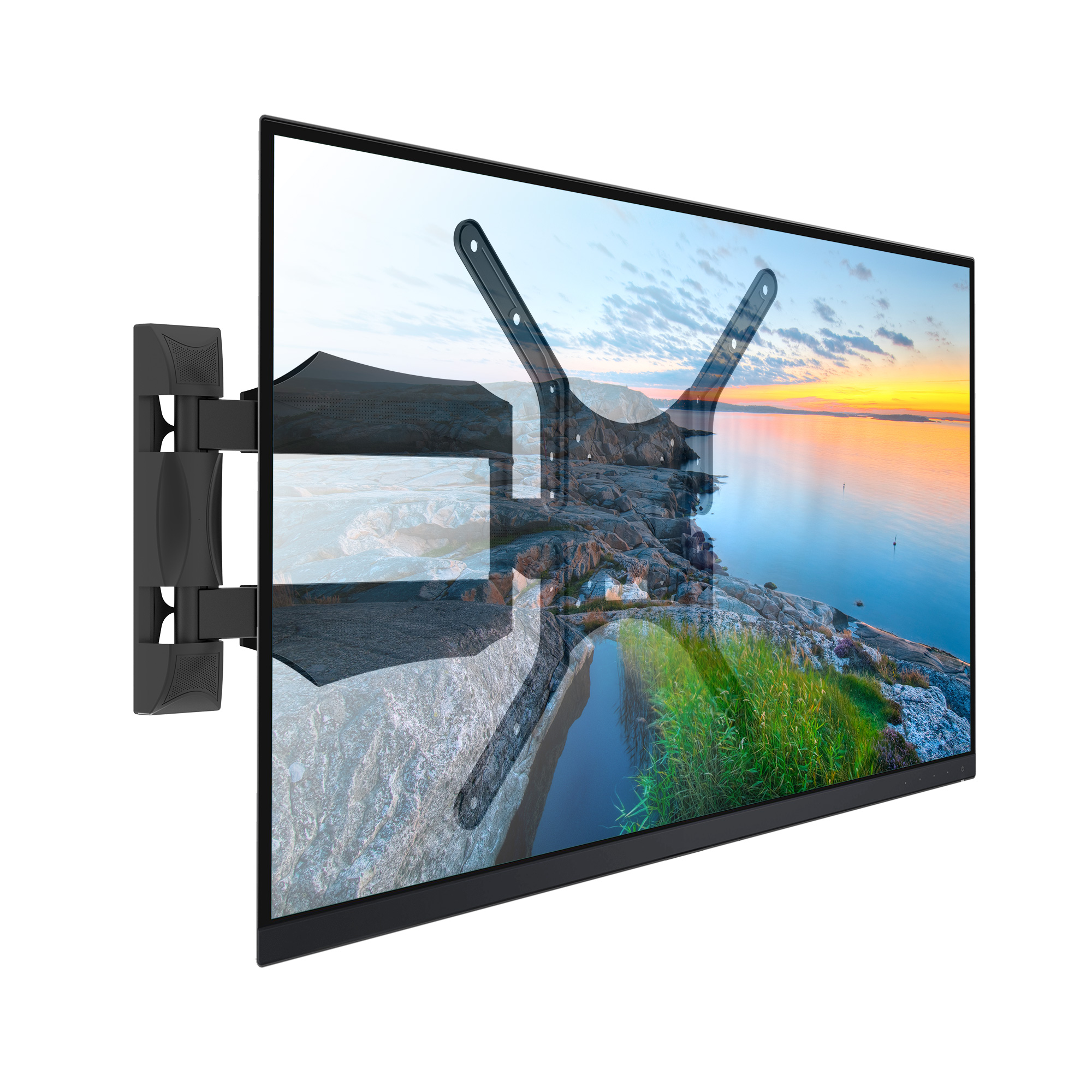 Supporto a Muro Slim per TV LED LCD 25-52'' Full Motion Nero - immagine 4