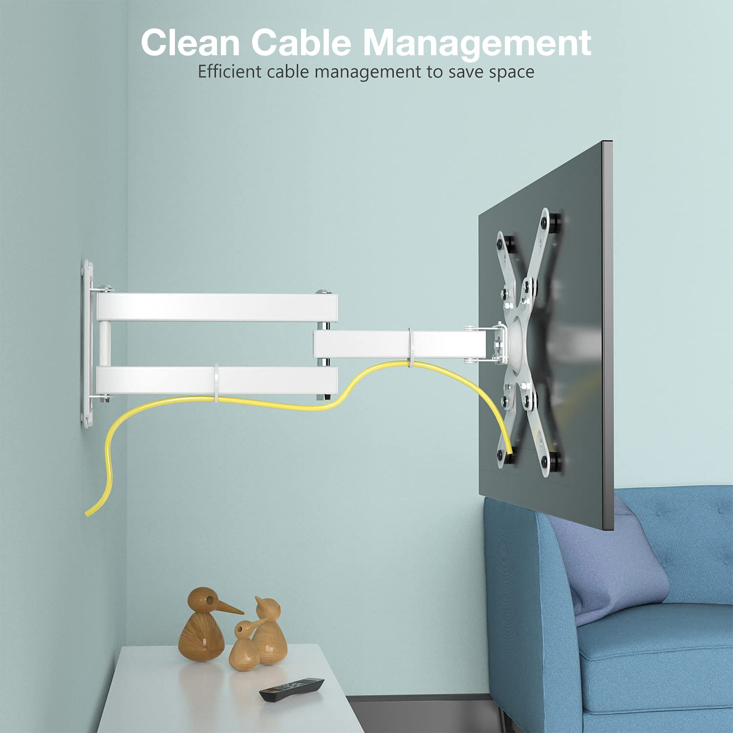 Supporto a Muro Ultra Slim per TV LED LCD 23-55'' Bianco - immagine 8