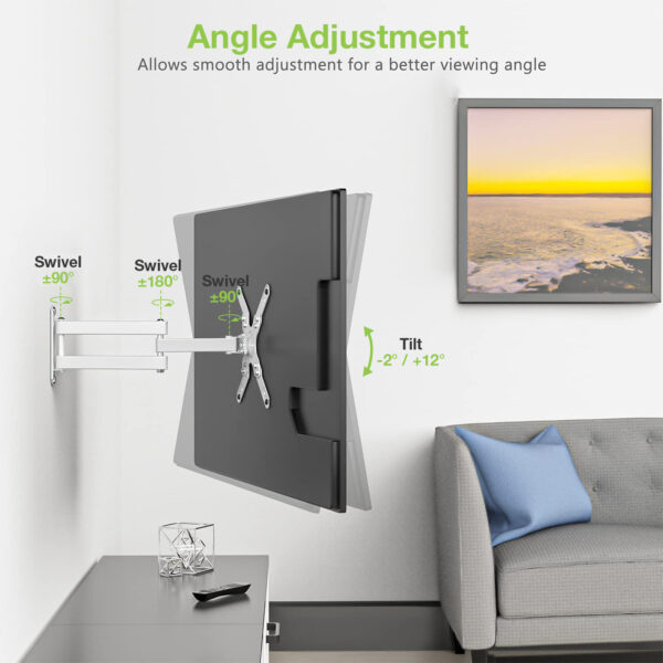 Supporto a Muro Ultra Slim per TV LED LCD 23-55'' Bianco - immagine 7