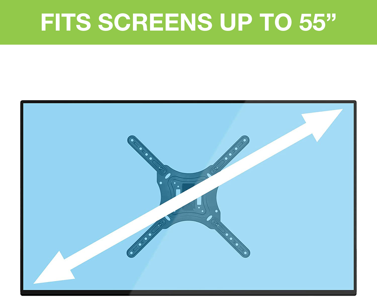 Supporto a Muro Ultra Slim per TV LED LCD 32-55'' Nero - immagine 10