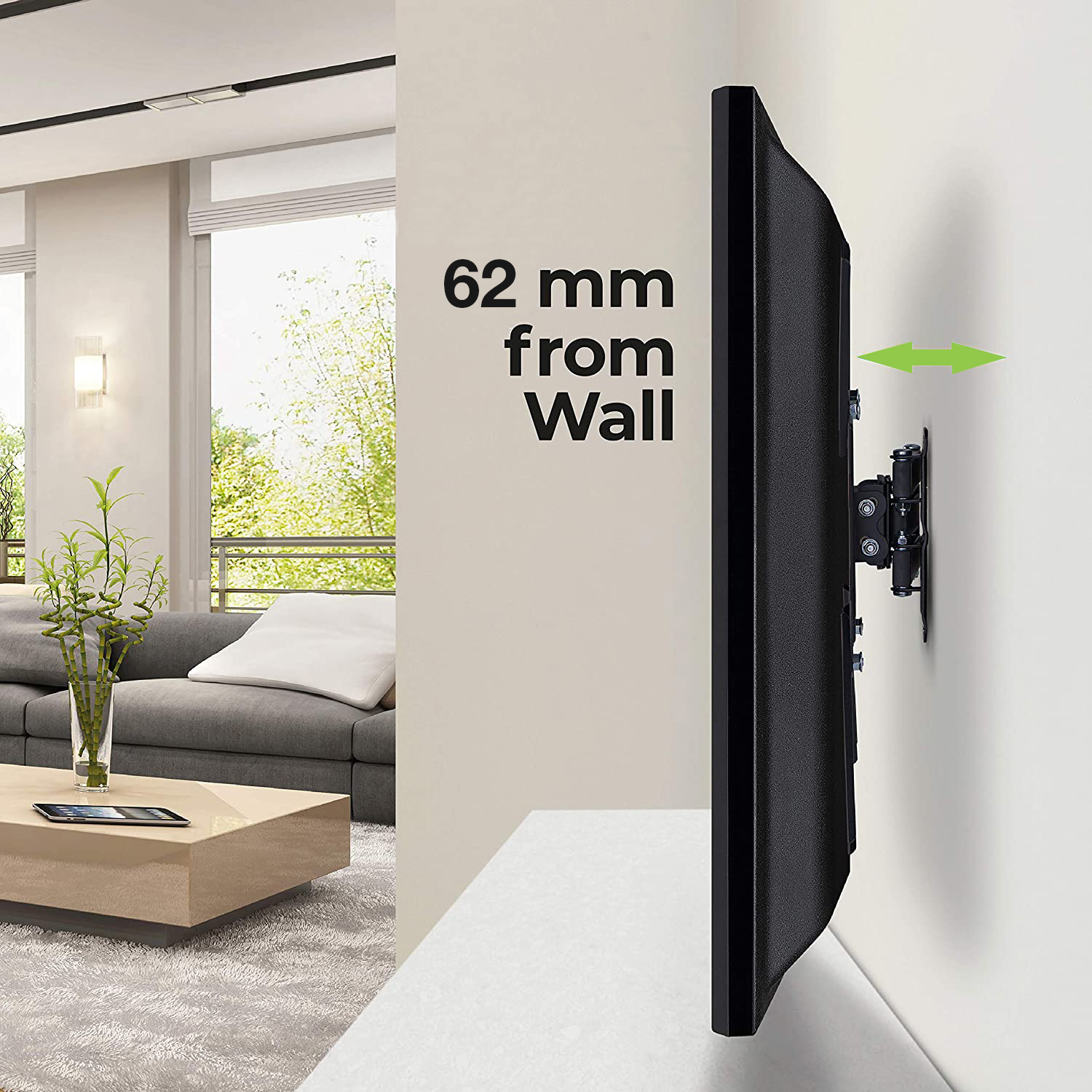 Supporto a Muro Ultra Slim per TV LED LCD 32-55'' Nero - immagine 5