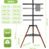 Supporto a Pavimento Cavalletto Tripod per TV LCD/LED/Plasma 32-65'' con Mensola - immagine 7