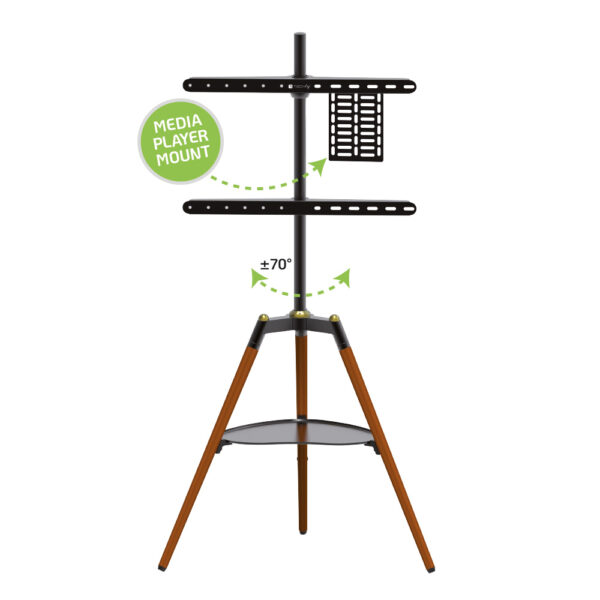 Supporto a Pavimento Cavalletto Tripod per TV LCD/LED/Plasma 32-65'' con Mensola - immagine 5