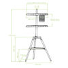 Supporto a Pavimento Cavalletto Tripod per TV LCD/LED/Plasma 32-65'' con Mensola - immagine 3