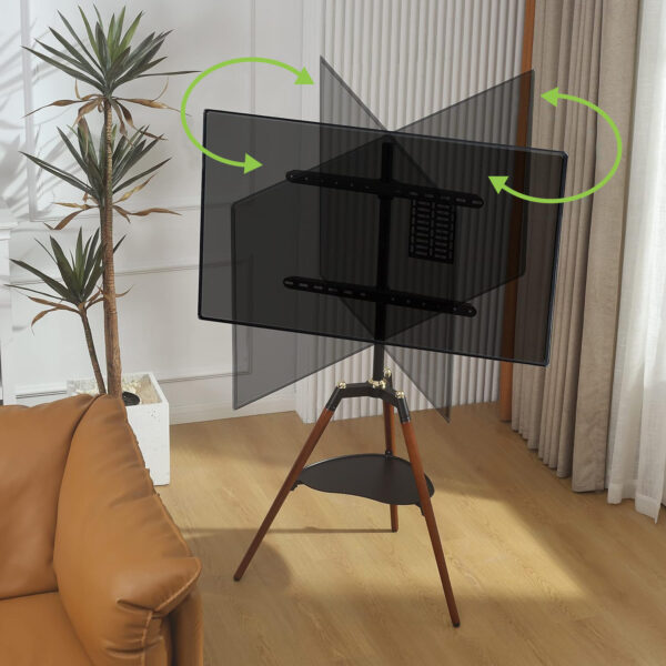Supporto a Pavimento Cavalletto Tripod per TV LCD/LED/Plasma 32-65'' con Mensola - immagine 10