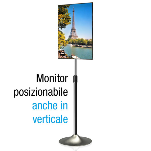 Supporto a Pavimento Colonna a Base Circolare per TV LCD/LED 13-27'' - immagine 4