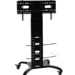 Supporto a Pavimento con 2 Mensole Trolley TV LCD/LED/Plasma 32-70''