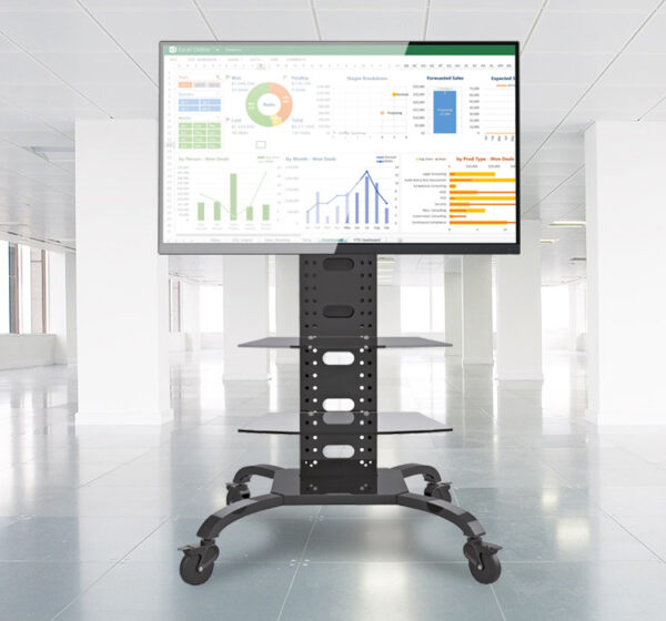 Supporto a Pavimento con 2 Mensole Trolley TV LCD/LED/Plasma 32-70'' - immagine 5