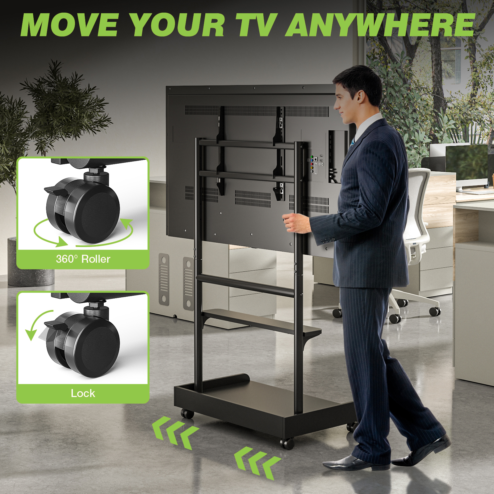 Supporto a Pavimento con Mensola per TV LCD/LED/Plasma 50-86'' - immagine 3