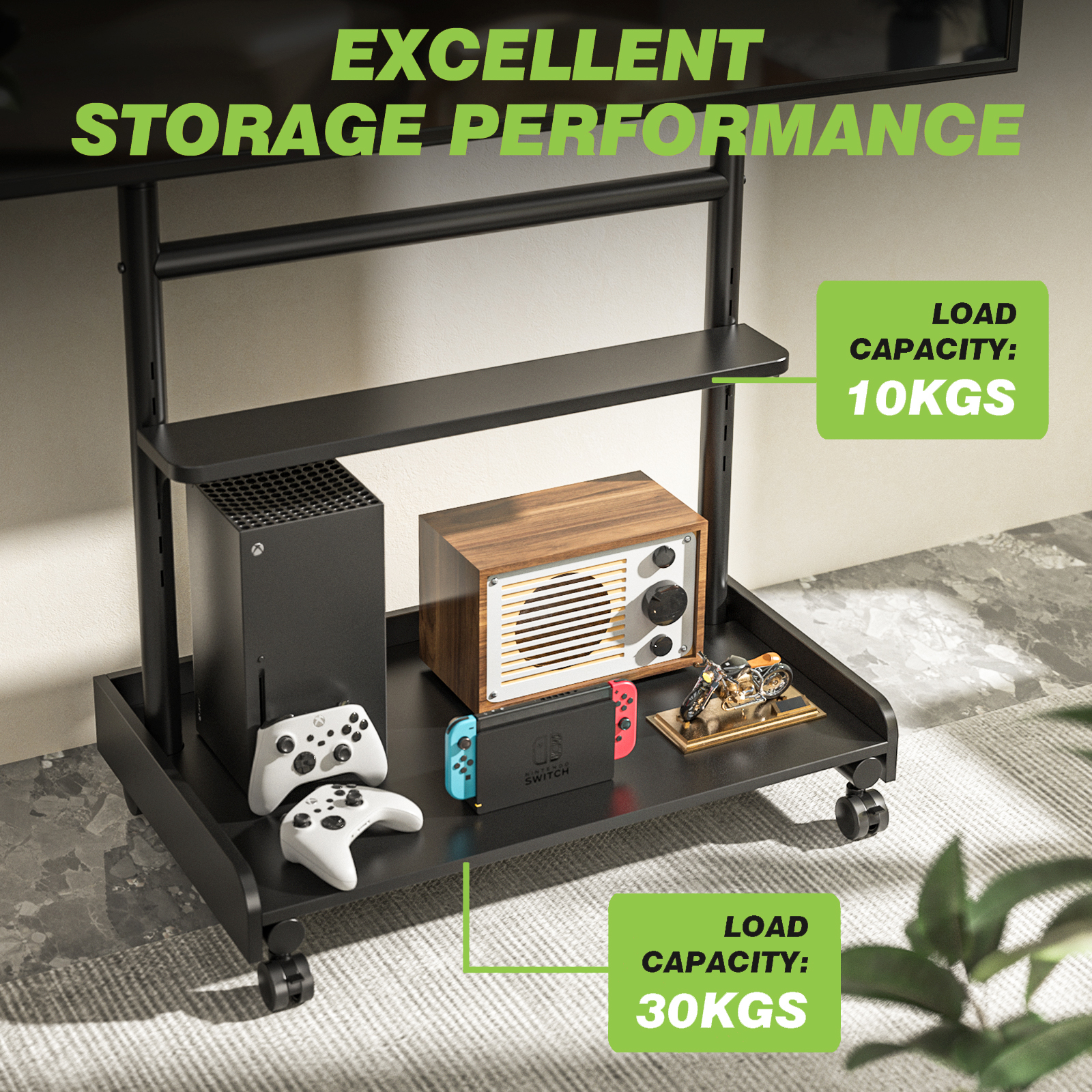 Supporto a Pavimento con Mensola per TV LCD/LED/Plasma 50-86'' - immagine 5