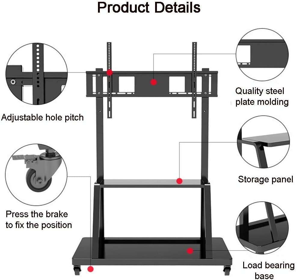 Supporto a Pavimento con Mensola per TV LCD/LED/Plasma 55-100'' - immagine 7