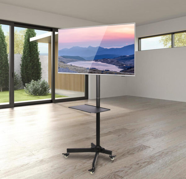 Supporto a Pavimento con Mensola Trolley TV LCD/LED/Plasma 19''-37'' - immagine 3