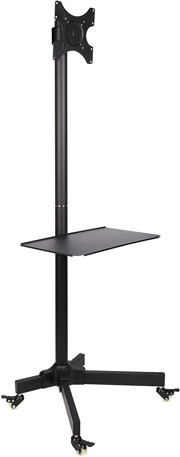 Supporto a Pavimento con Mensola Trolley TV LCD/LED/Plasma 19''-37''