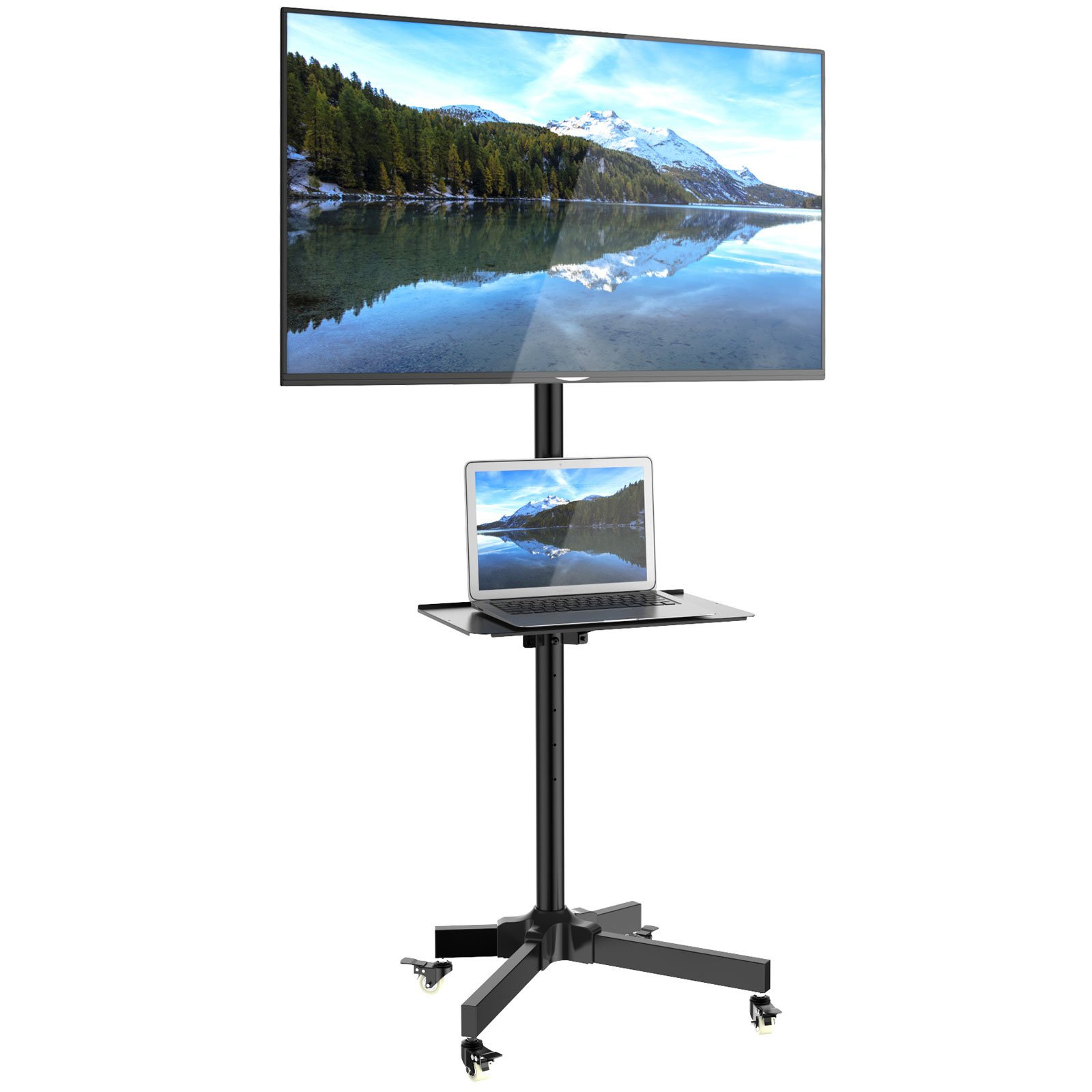 Supporto a Pavimento con Mensola Trolley TV LCD/LED/Plasma 23''-55'' - immagine 2
