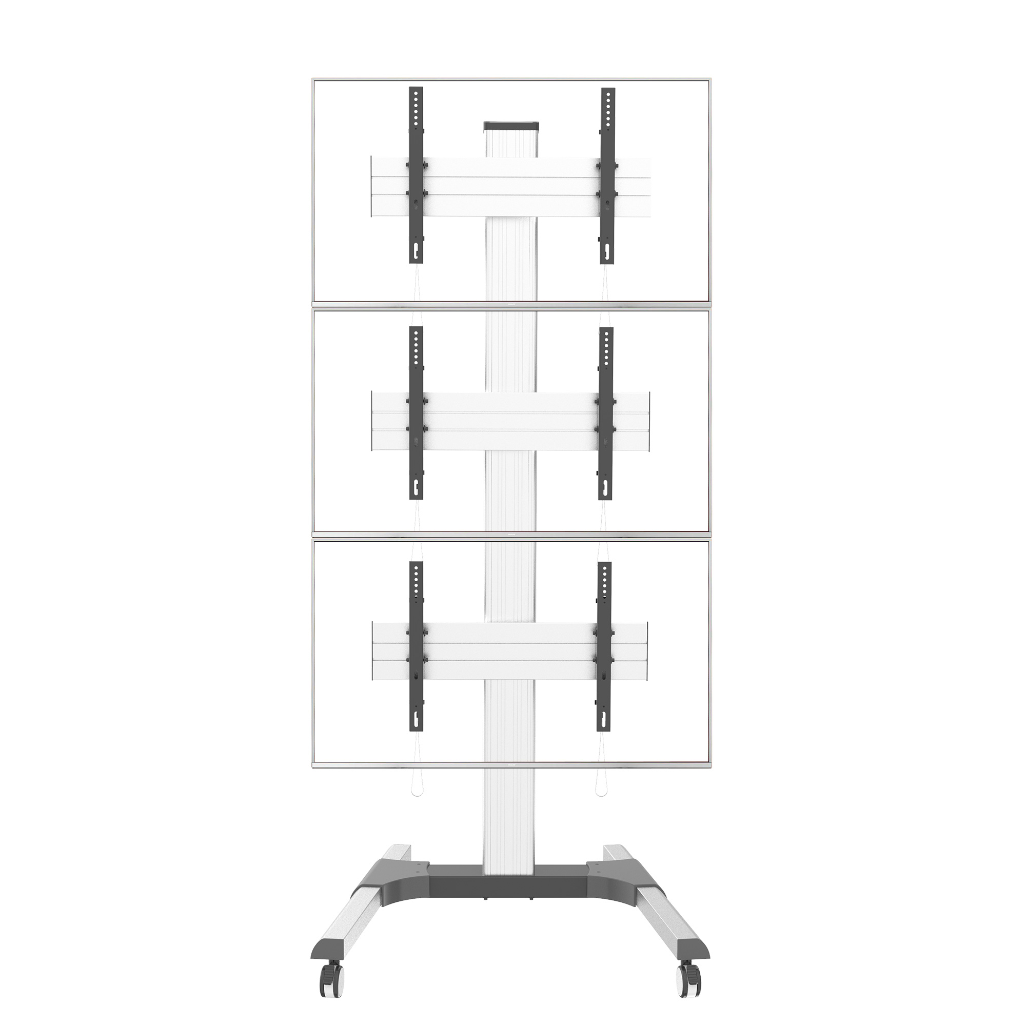 Supporto a Pavimento per 3 TV LCD/LED 32-55'' per Video Wall - immagine 6