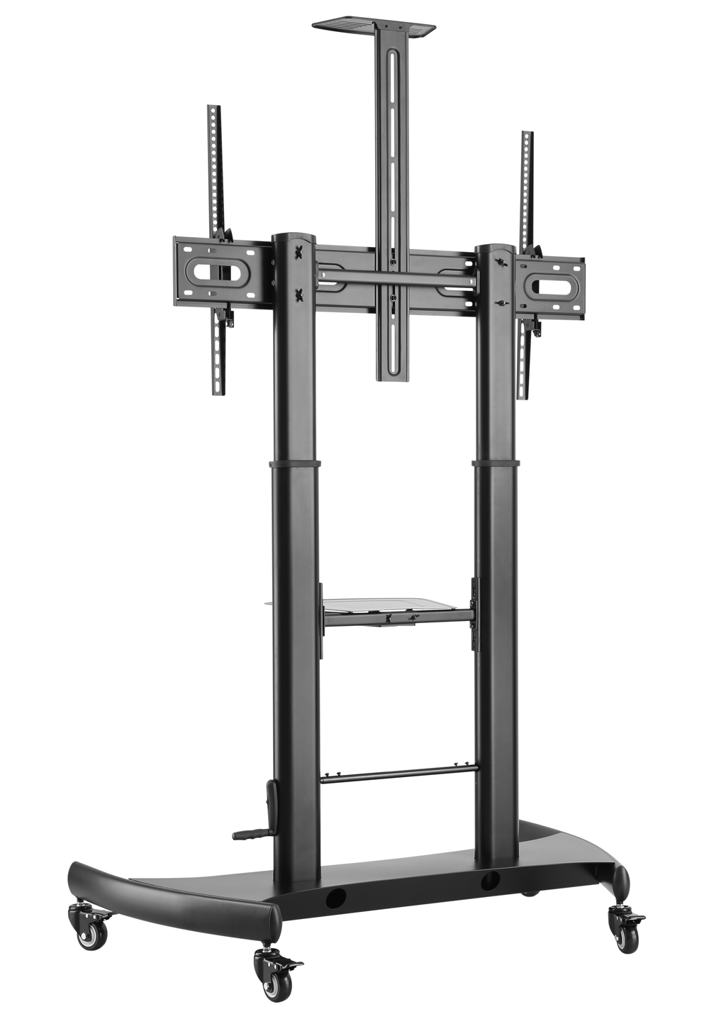 Supporto a pavimento per TV con regolazione manuale altezza, in acciaio, per TV da 60'' a 100'' - immagine 8