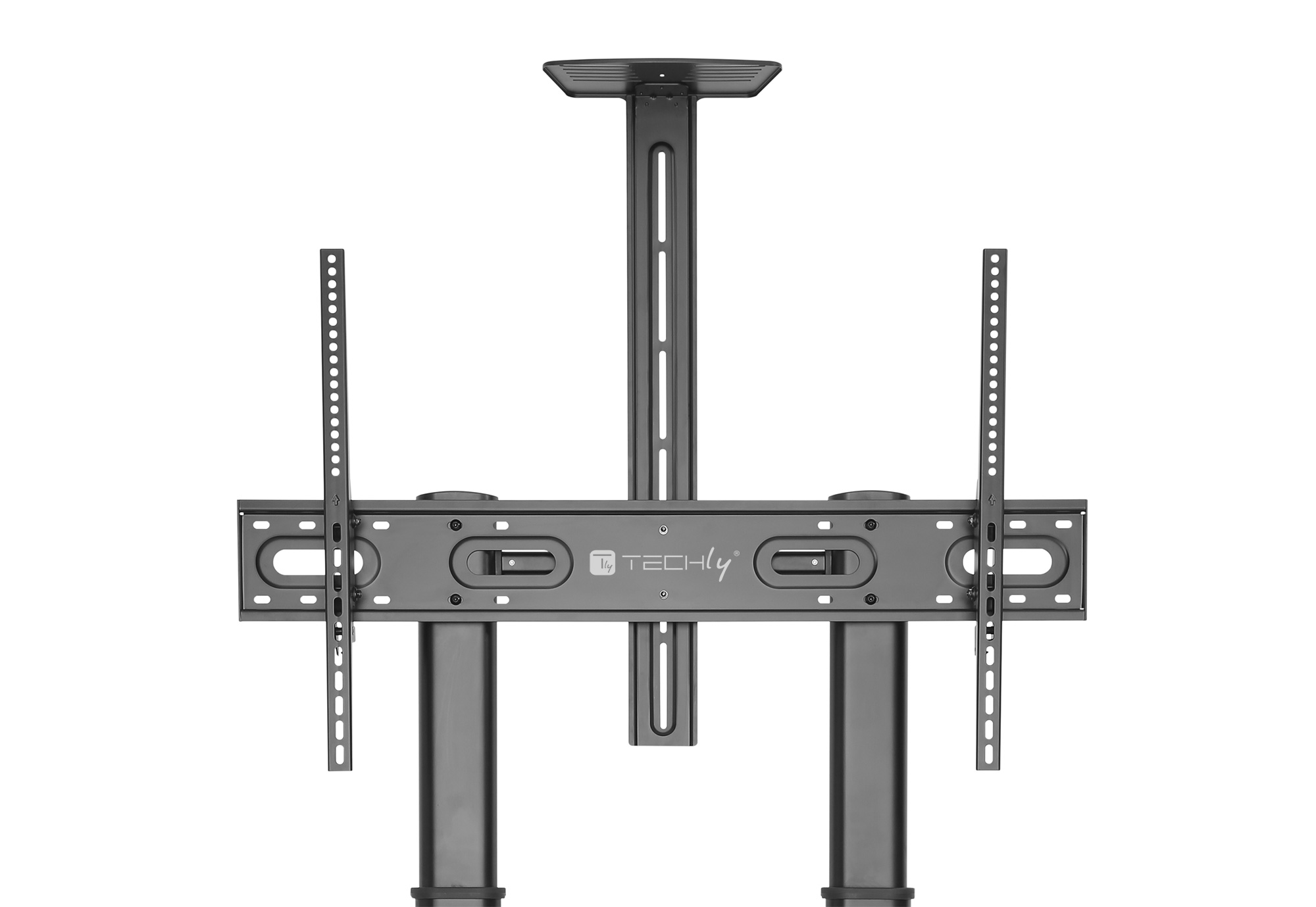 Supporto a pavimento per TV con regolazione manuale altezza, in acciaio, per TV da 60'' a 100'' - immagine 4