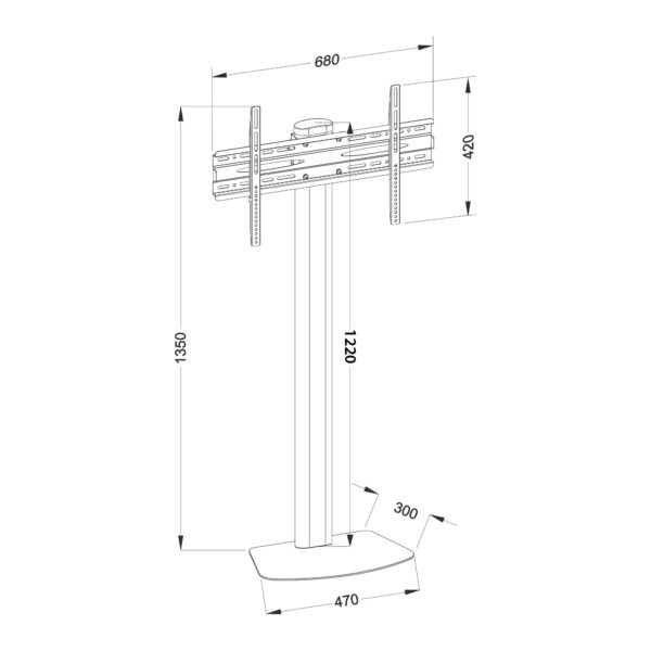 Supporto a Pavimento per TV LCD/LED/Plasma 32-55'' - immagine 3