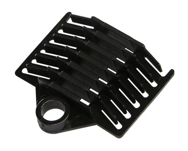 Supporto a Pettine per 6 Giunti in Fibra Ottica Nero - immagine 2