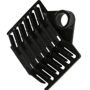 Supporto a Pettine per 6 Giunti in Fibra Ottica Nero
