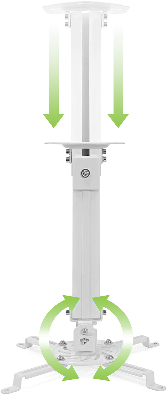 Supporto a Soffitto per Proiettori Estensione 545-900 mm Silver - immagine 6