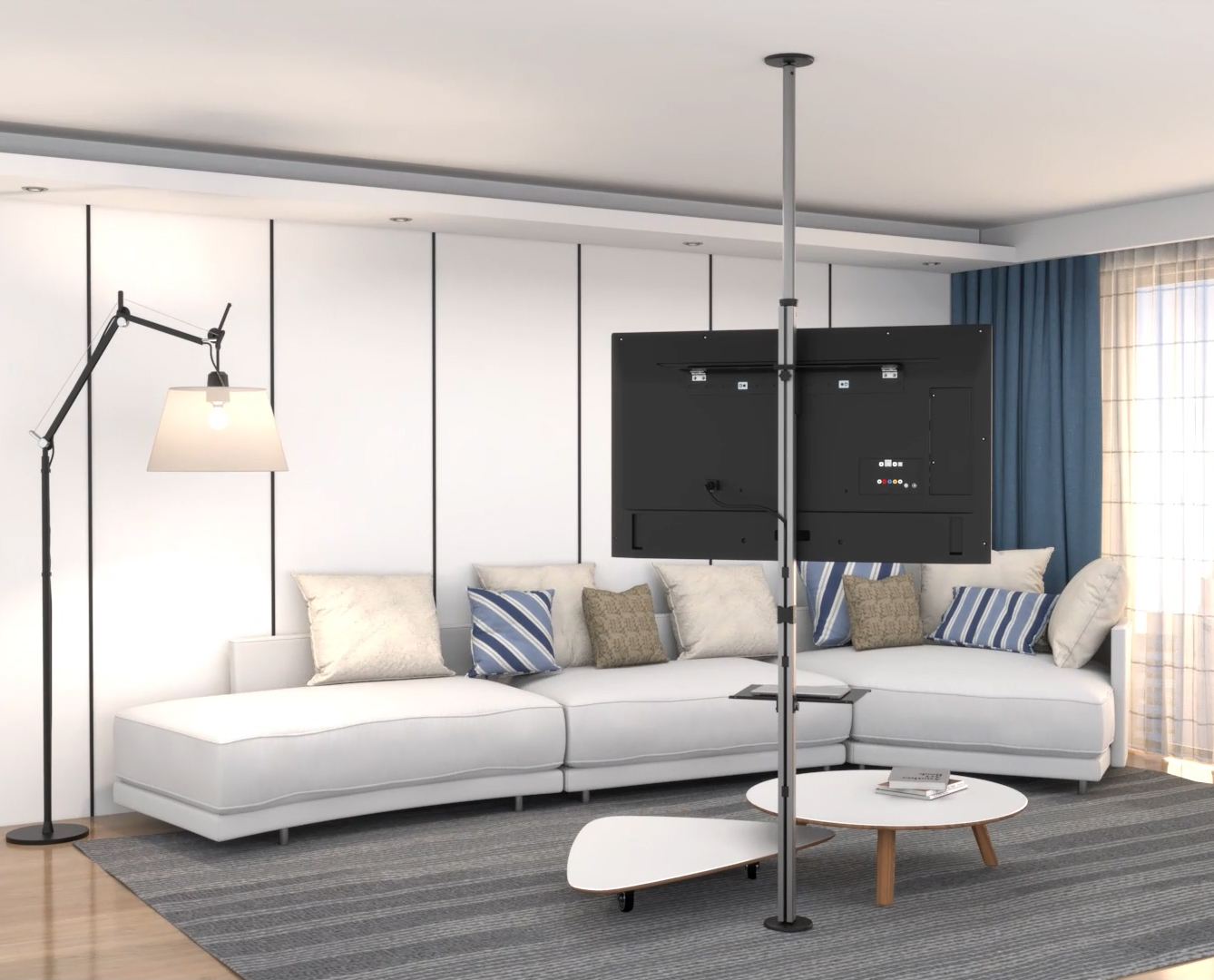 Supporto da Pavimento a Soffitto per TV LCD/LED/Plasma 37-70'' - immagine 6