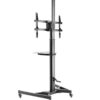 Supporto da Pavimento con Mensola TV/LED/LCD 37''-70'' Nero - immagine 8
