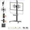 Supporto da Pavimento con Mensola TV/LED/LCD 37''-70'' Nero - immagine 2