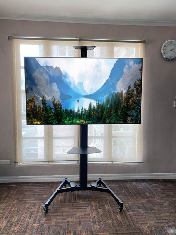 Supporto da Pavimento con Mensola TV/LED/LCD 37''-70'' Nero - immagine 5