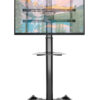 Supporto da Pavimento con Mensola TV/LED/LCD 37''-70'' Nero - immagine 4