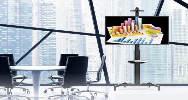 Supporto da Pavimento con Mensola TV/LED/LCD 37''-70'' Nero - immagine 9