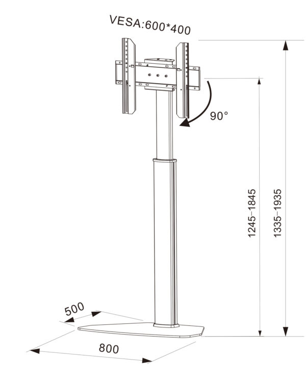 Supporto da Pavimento per TV da 32'' a 65'' - immagine 3