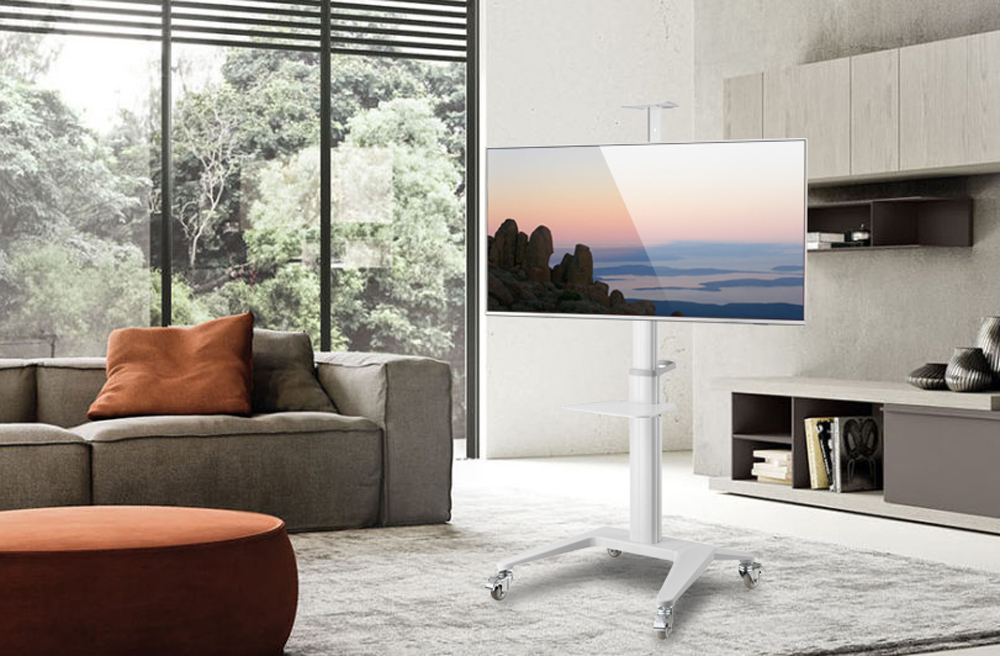 Supporto da Pavimento per TV da 37'' a 70'' Bianco - immagine 7