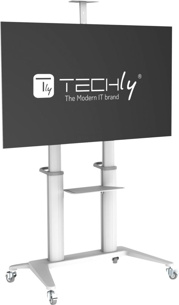 Supporto da Pavimento per TV da 70'' a 120'' Bianco - immagine 4