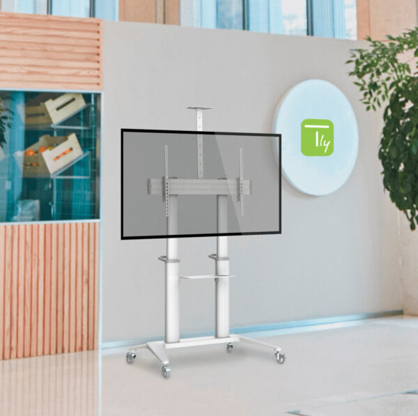 Supporto da Pavimento per TV da 70'' a 120'' Bianco - immagine 8